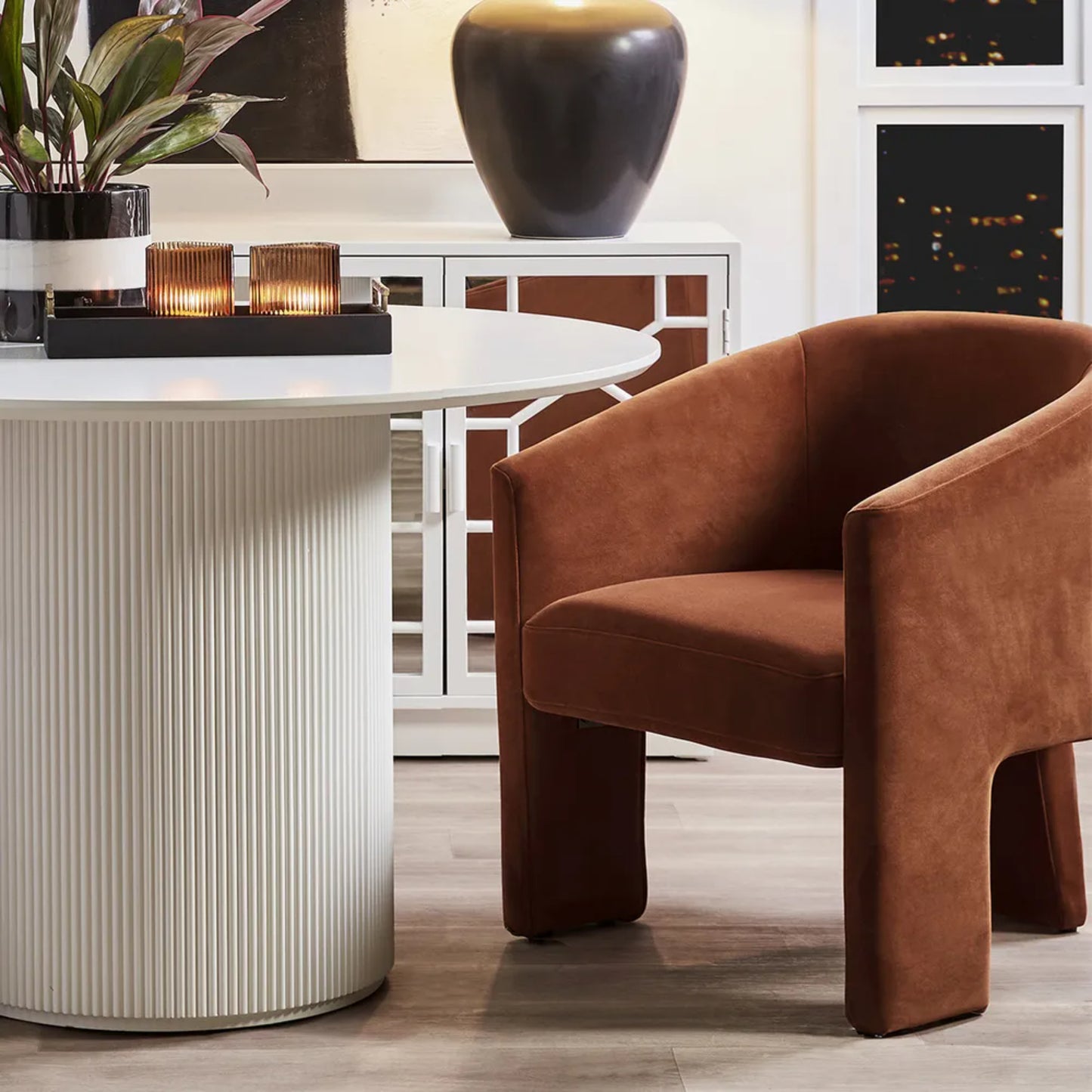 Arlo 1.5m Round Wooden Dining Table