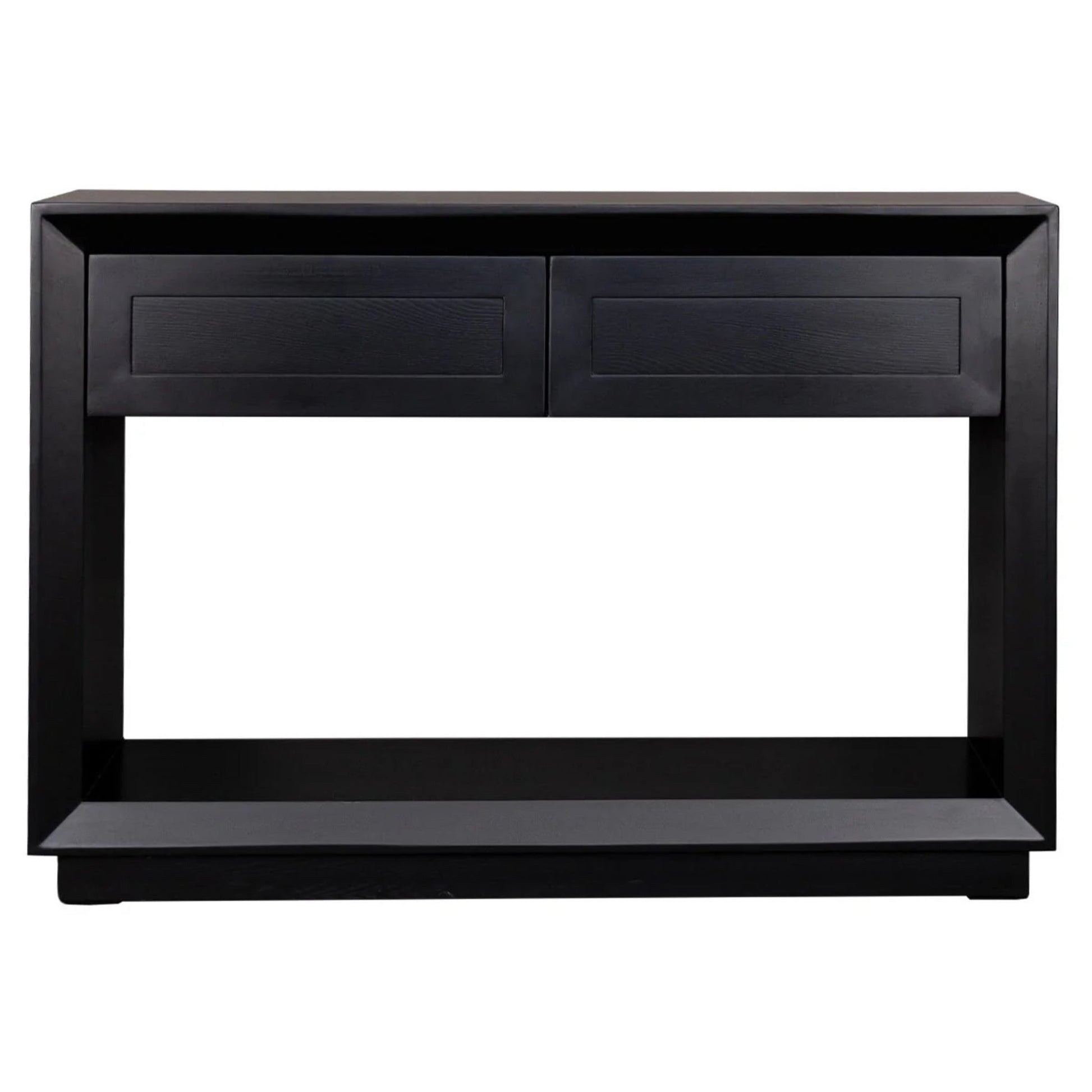Balmain Small Two Drawer Open Console Table Console Table Cafe Lighting & Living Black Small
