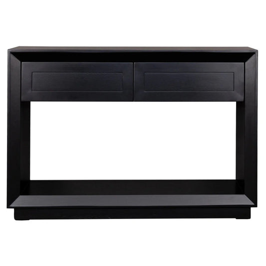 Balmain Small Two Drawer Open Console Table Console Table Cafe Lighting & Living Black Small