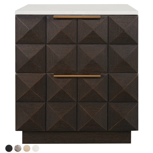 Benedict Marble Top Bedside Table