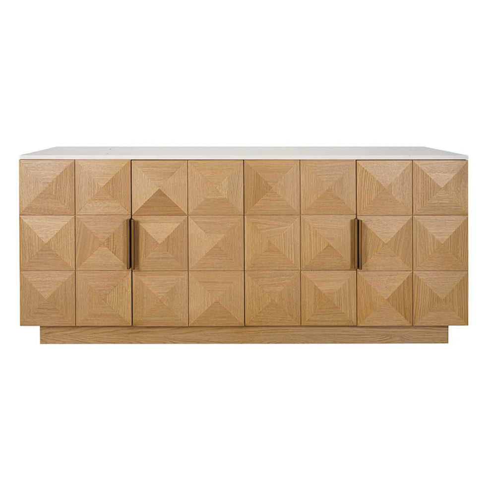 Benedict Sculptural Wooden Buffet Table - Natural Oak – Alfresco Collective