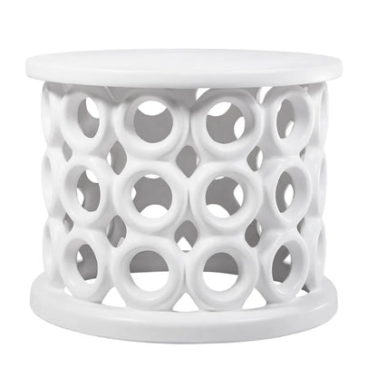 Bilgola Concrete Side Table - White