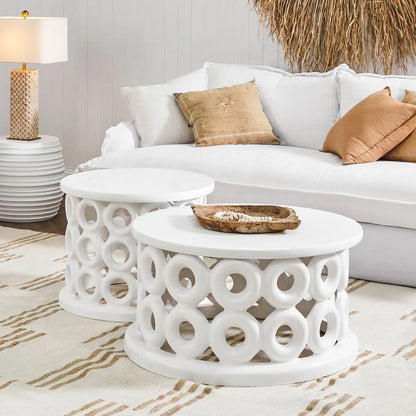 Bilgola Concrete Side Table - White