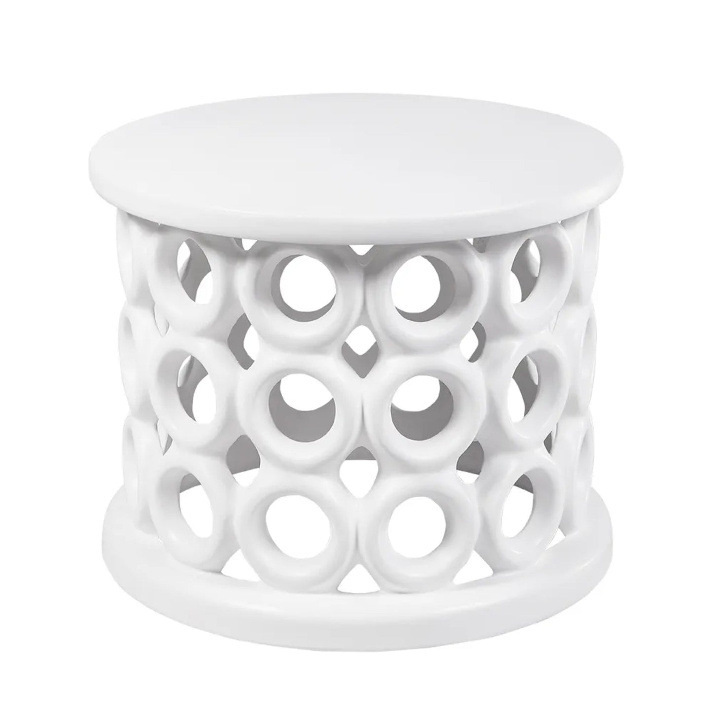 Bilgola Concrete Side Table - White