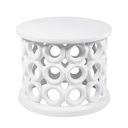 Bilgola Concrete Side Table - White