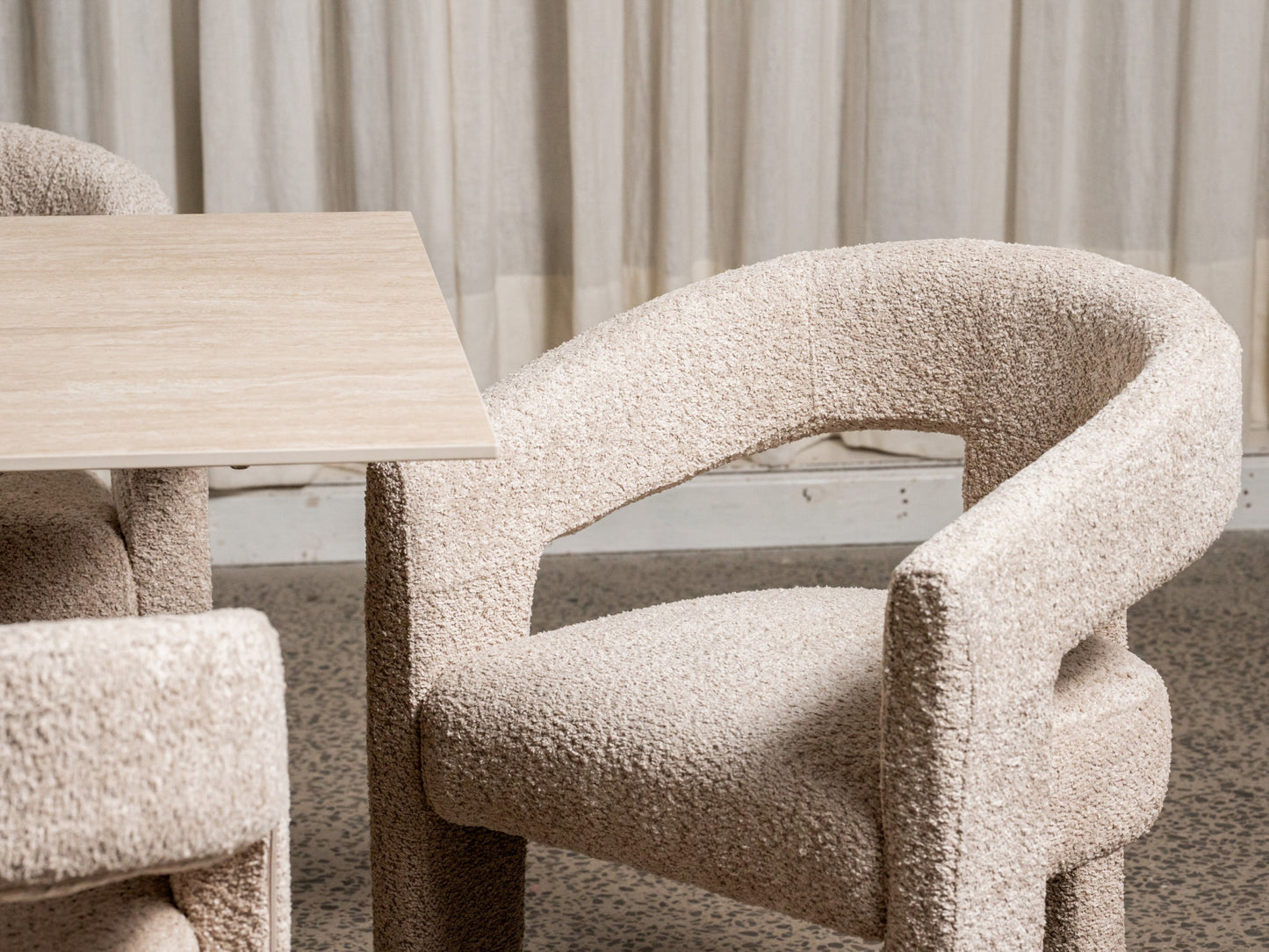 Bordeaux Boucle Fabric Occasional Armchair