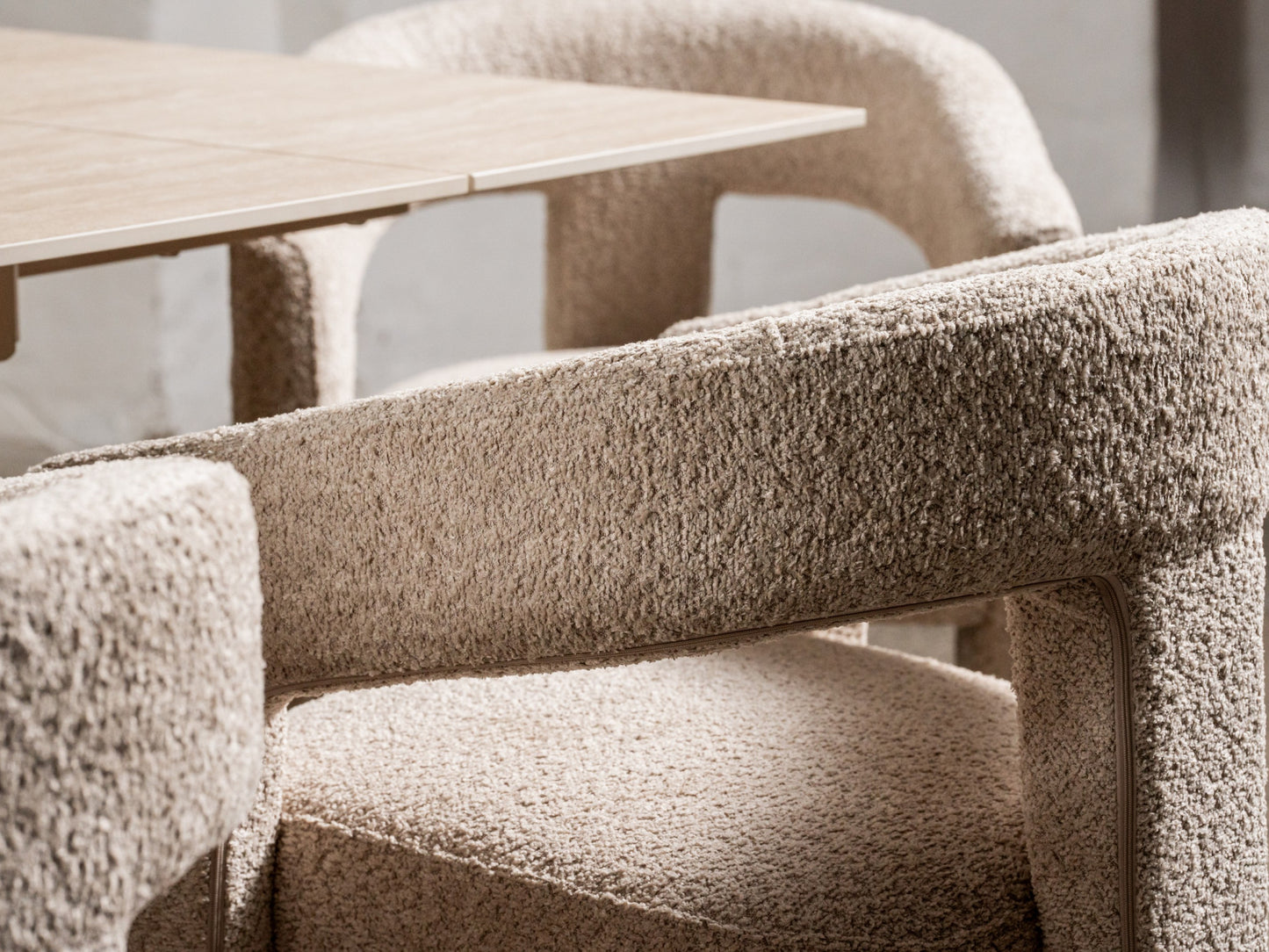 Bordeaux Boucle Fabric Occasional Armchair