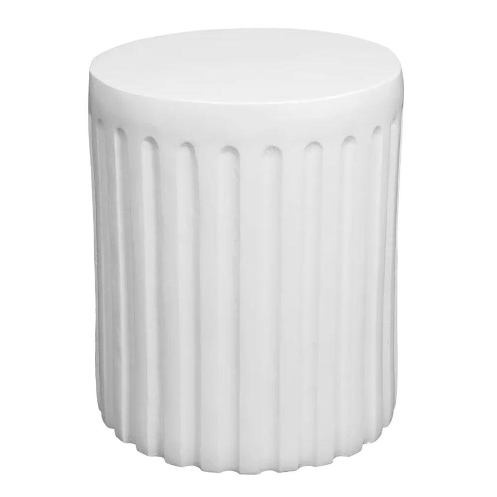 Caleb Sculptural Side Table - White – Alfresco Collective