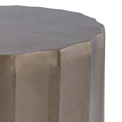 Calloway Sculptural Side Table - Antique Gold