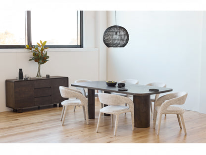 Capri 220cm Coffee Dining Table