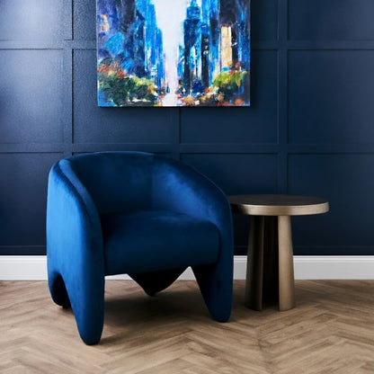 Chapman Round Sculptural Side Table - Antique Gold