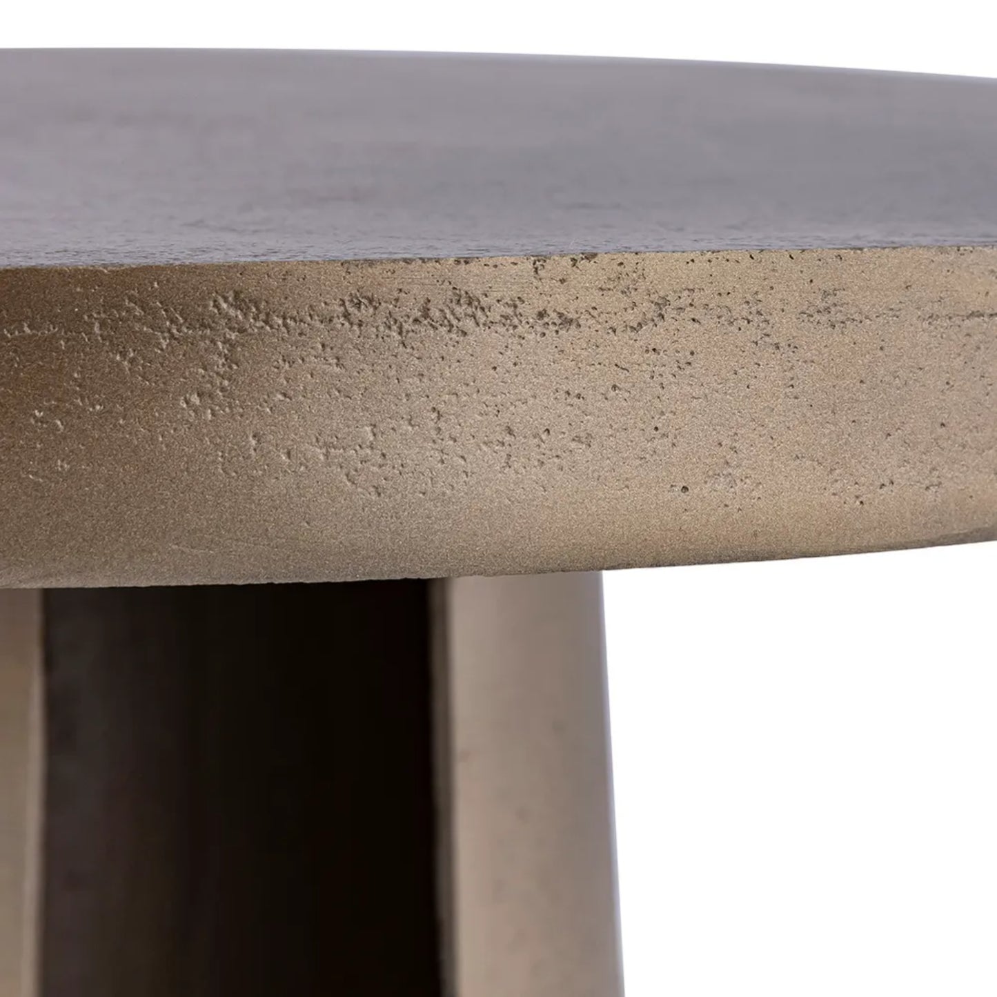 Chapman Round Sculptural Side Table - Antique Gold