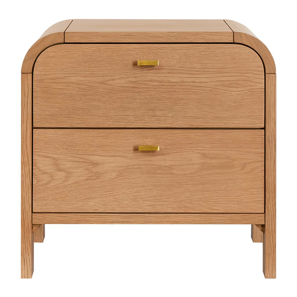 Chisholm Oak Wooden Bedside Table - Natural Oak – Alfresco Collective