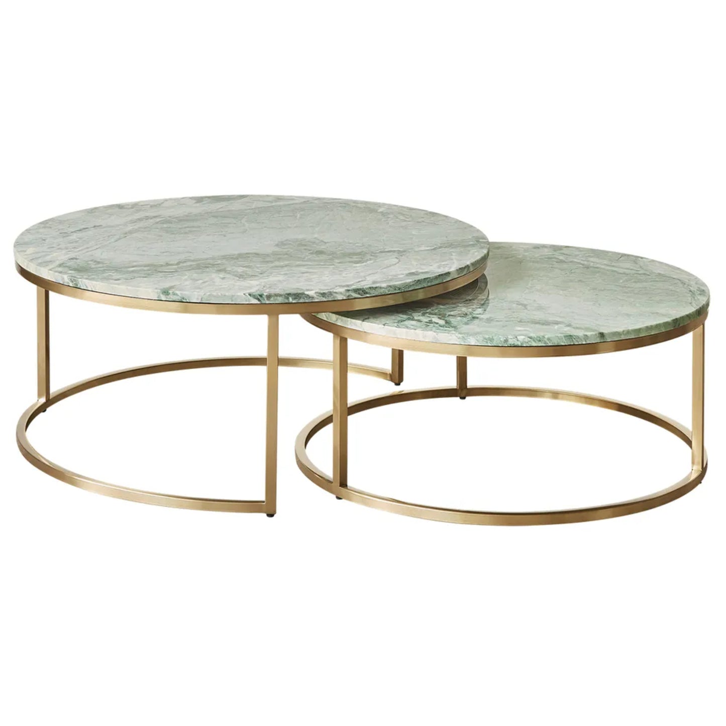 Chloe Dusty Jade Marble Nesting Coffee Table