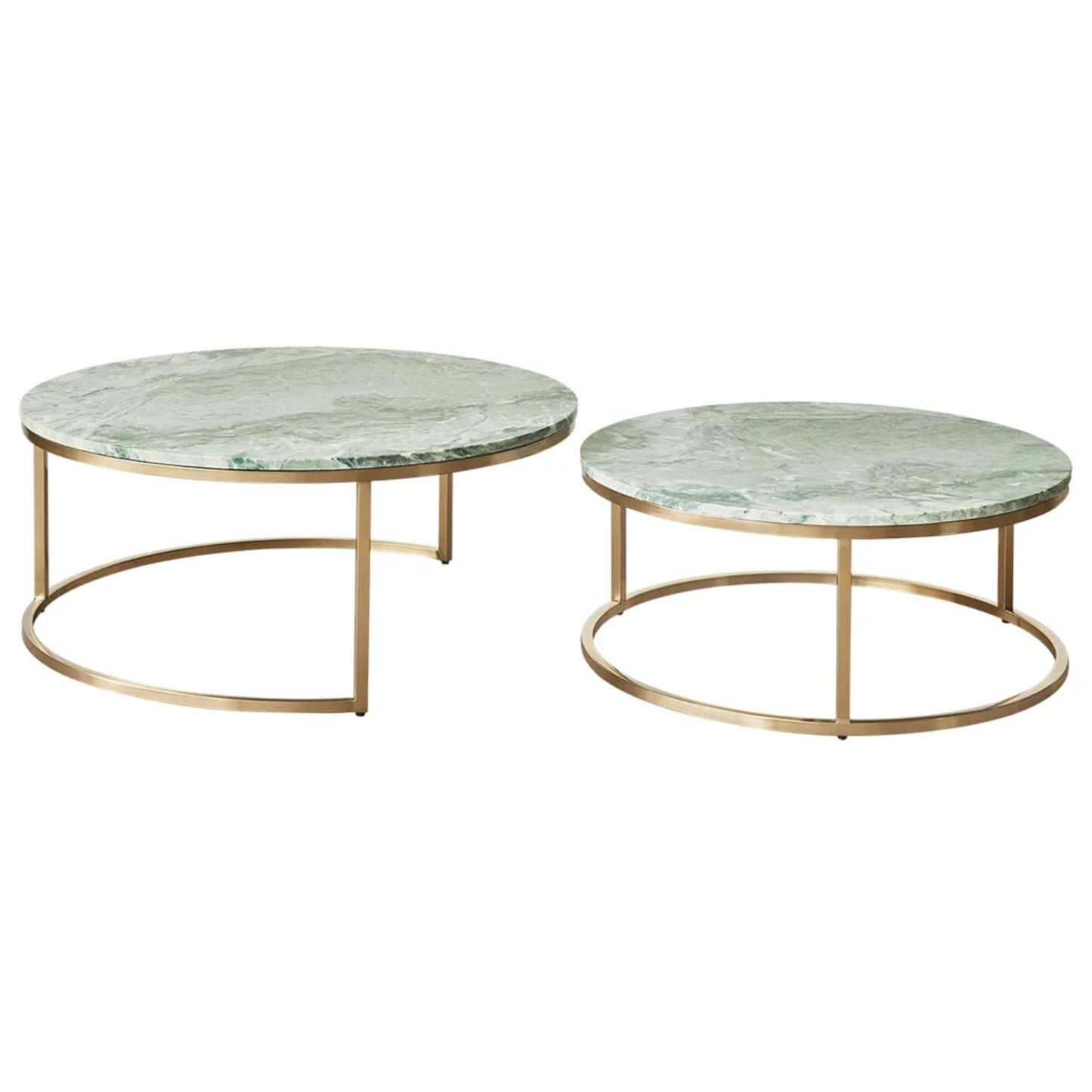 Chloe Dusty Jade Marble Nesting Coffee Table