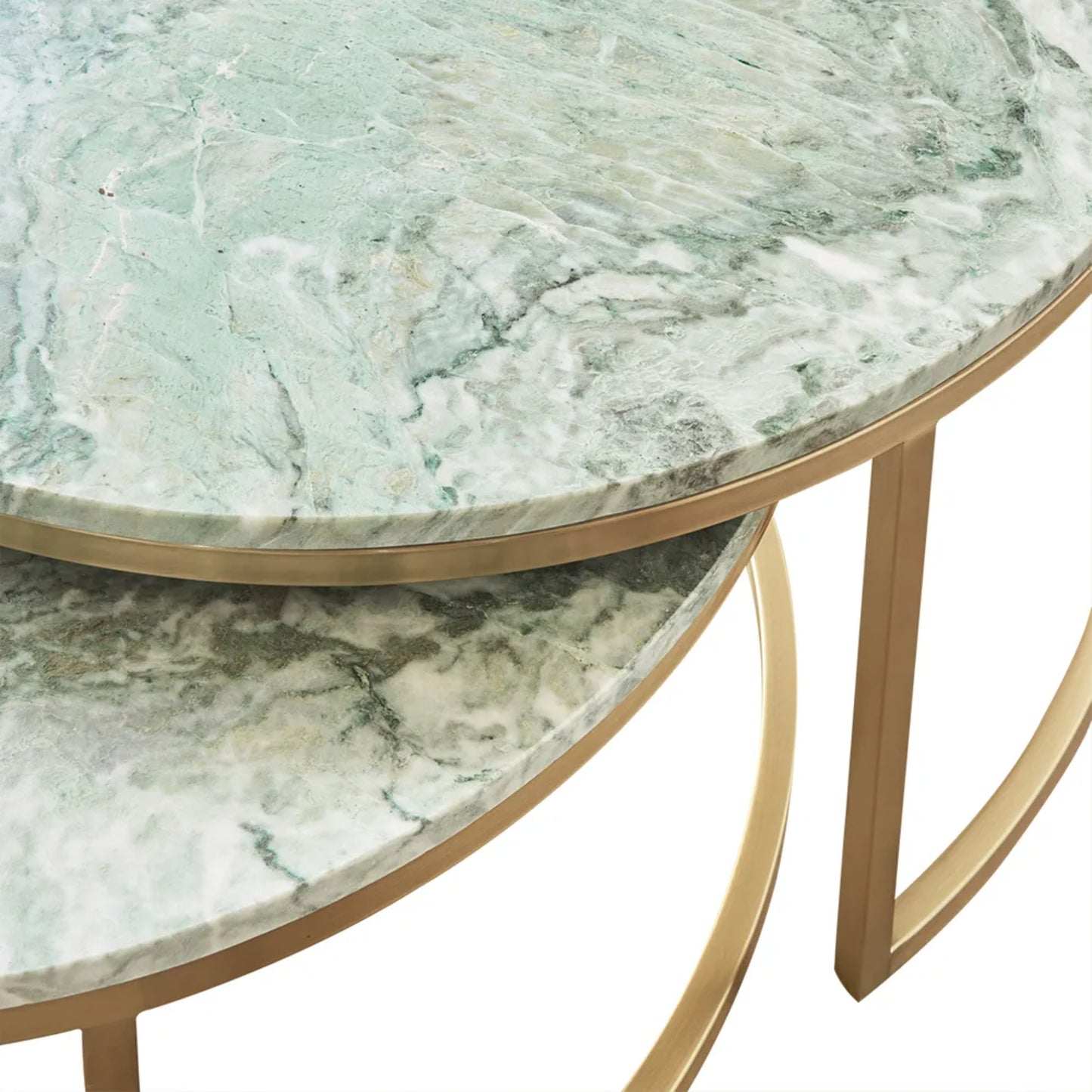 Chloe Dusty Jade Marble Nesting Coffee Table
