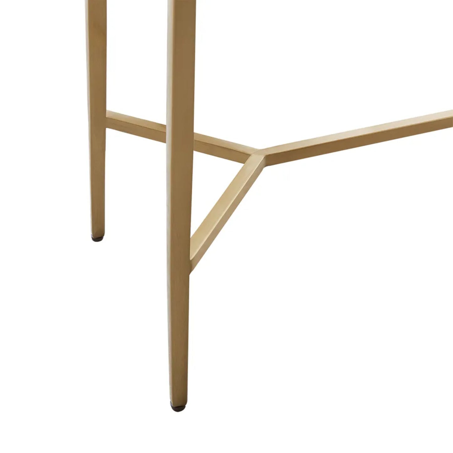 Chloe Large Pink Marble Console Table - Gold