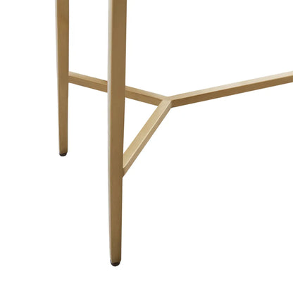 Chloe Large Pink Marble Console Table - Gold