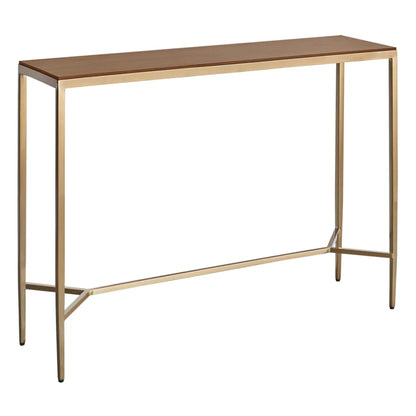 Chloe Large Timber Console Table - Gold