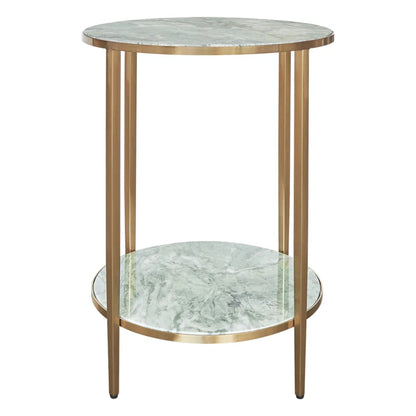Chloe Round Jade Marble Side Table