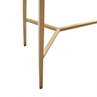 Chloe Small Pink Marble Console Table - Gold