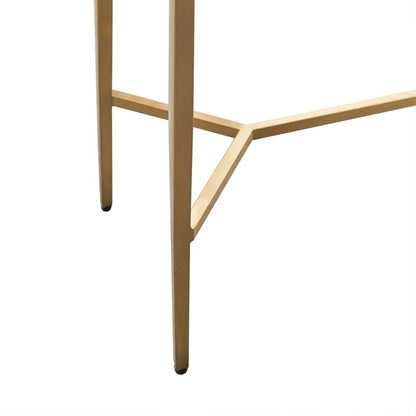 Chloe Small Rippled Glass Console Table - Gold