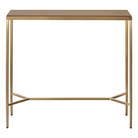 Chloe Small Timber Console Table - Gold
