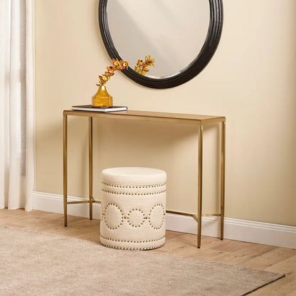 Chloe Small Timber Console Table - Gold