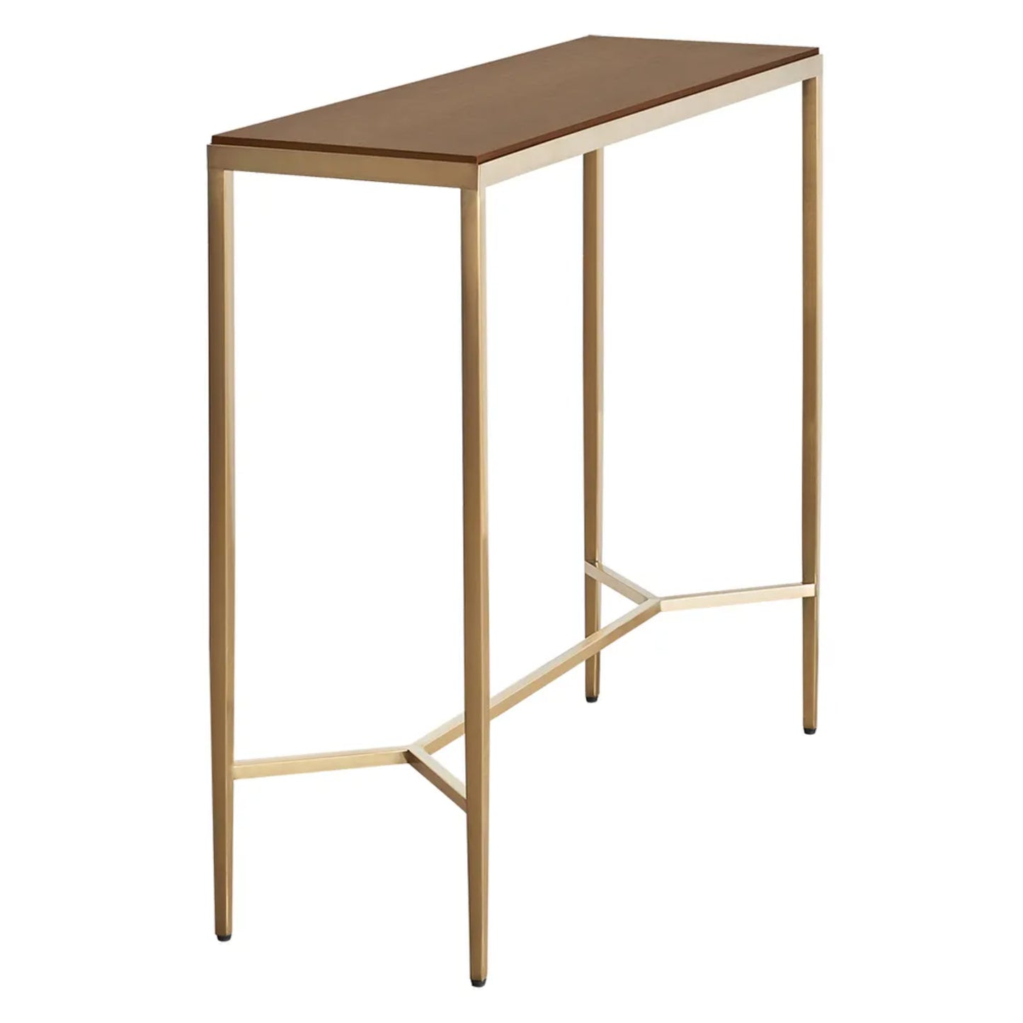 Chloe Small Timber Console Table - Gold