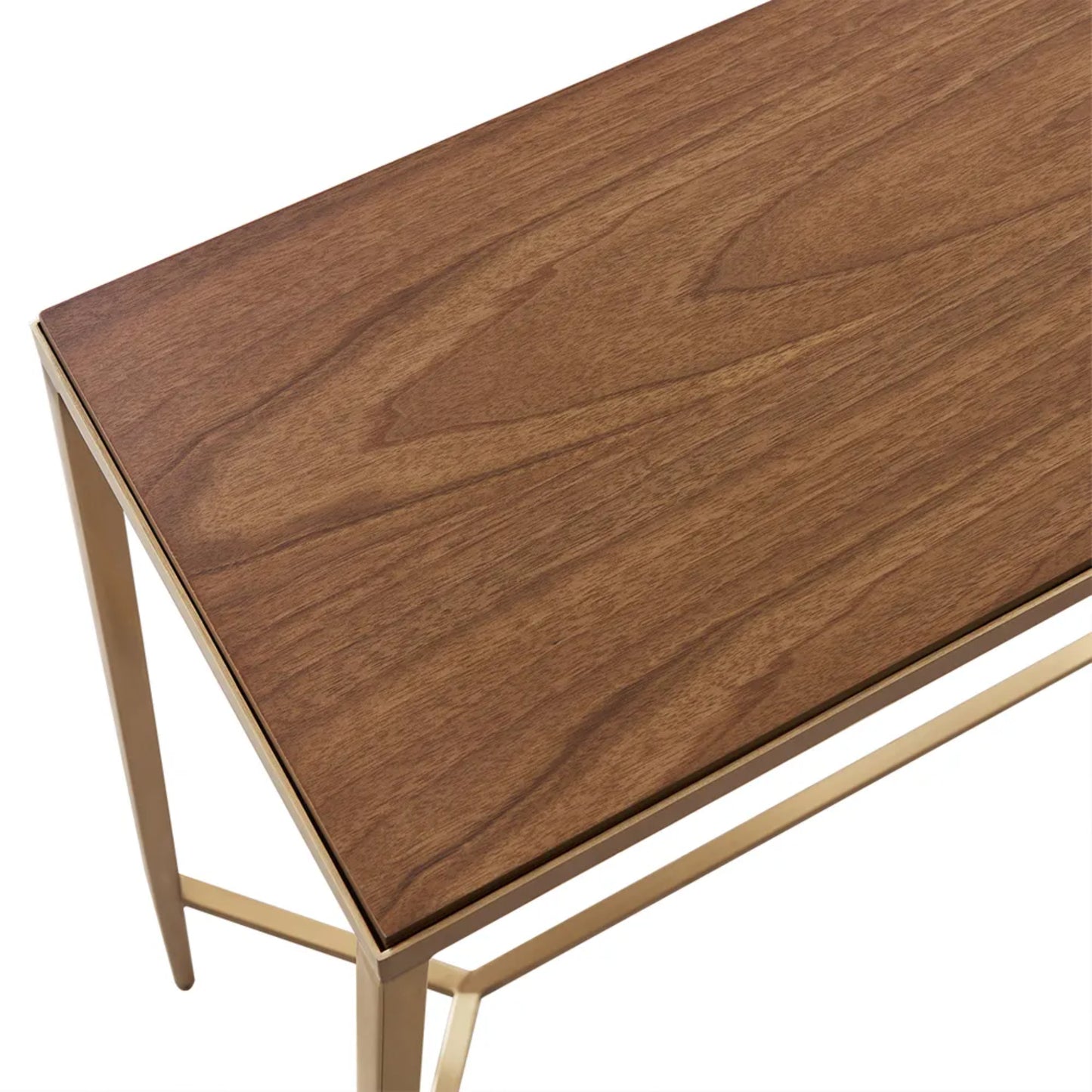 Chloe Small Timber Console Table - Gold