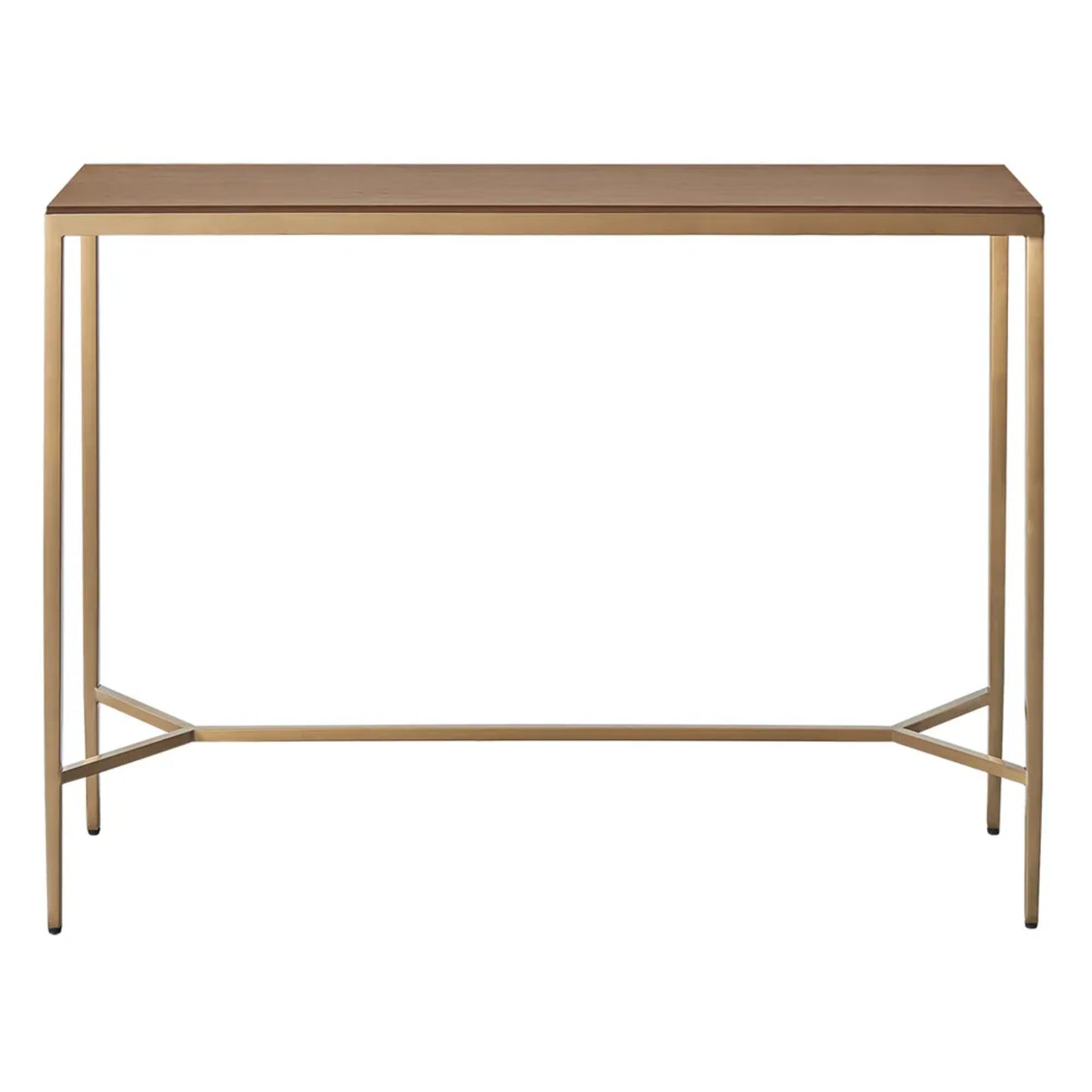 Chloe Small Pink Marble Console Table - Gold
