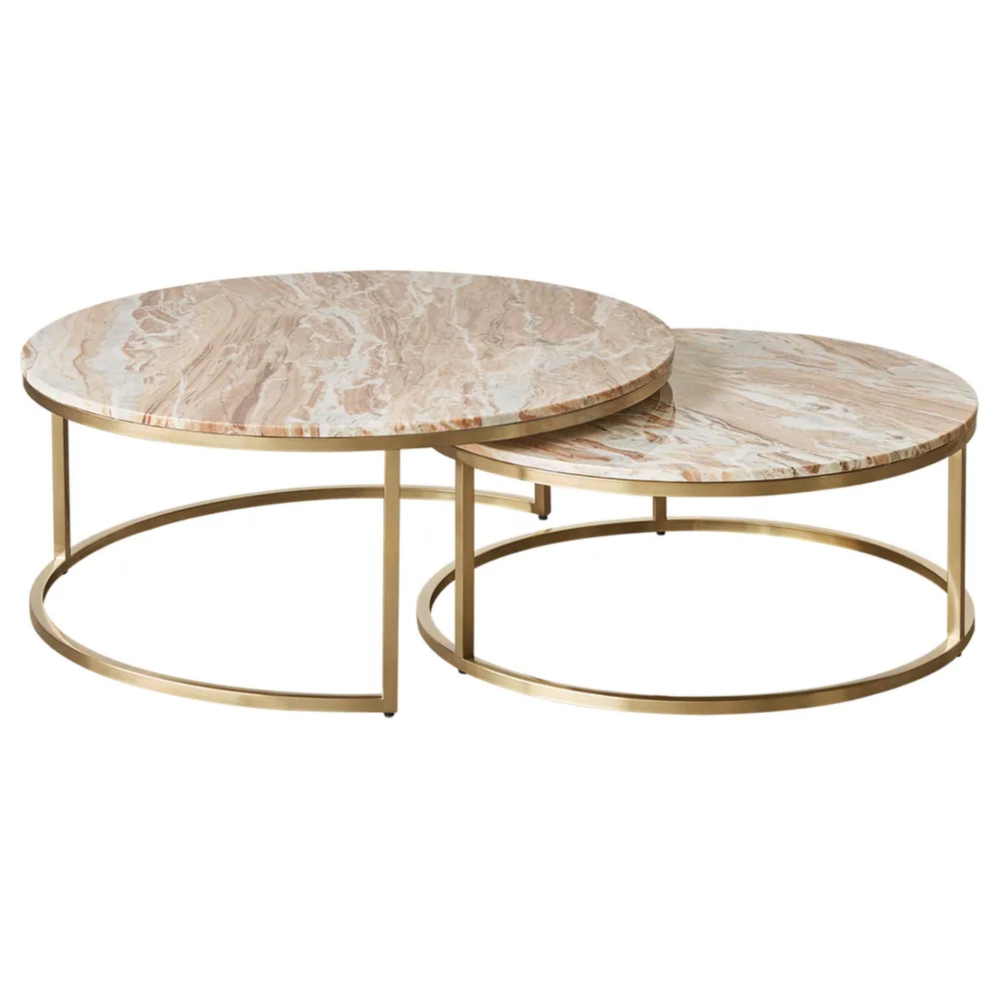 Chloe Dusty Jade Marble Nesting Coffee Table