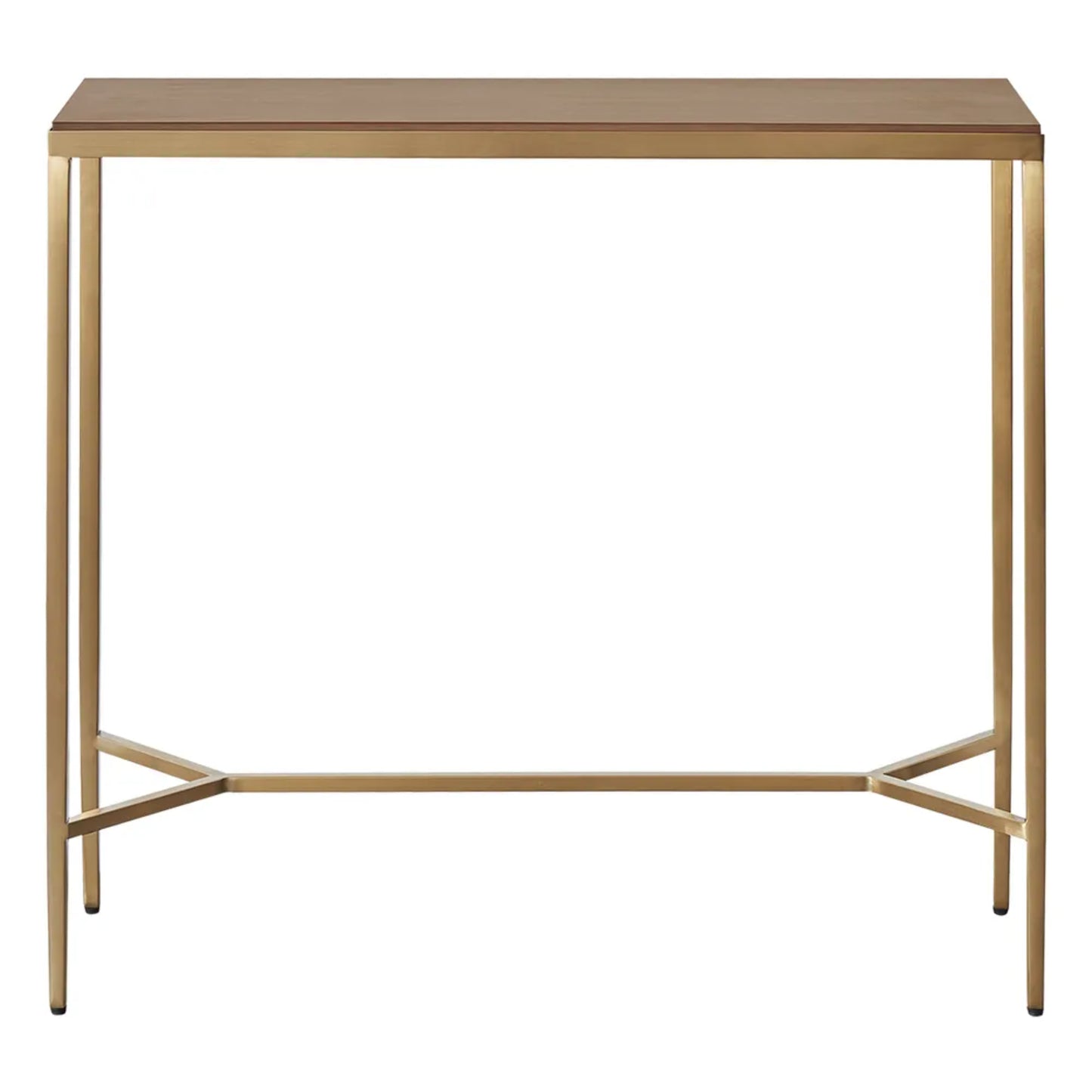 Chloe Small Pink Marble Console Table - Gold
