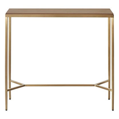 Chloe Small Pink Marble Console Table - Gold