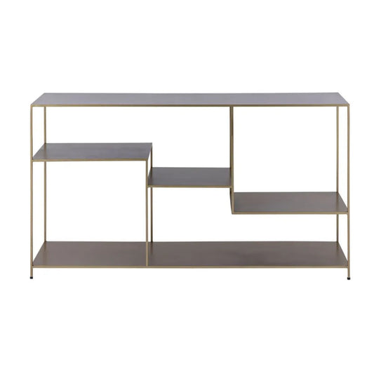 Elliot Aluminium Console Table - Antique Gold
