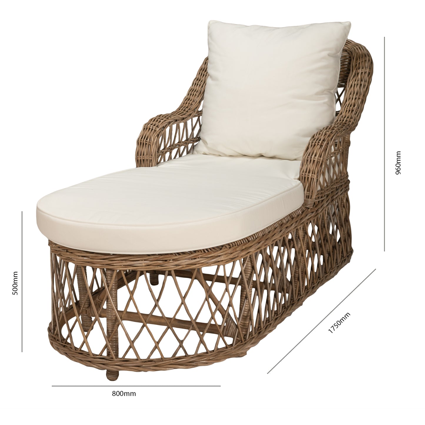 Isabel Rattan Outdoor Daybed Sun Lounge