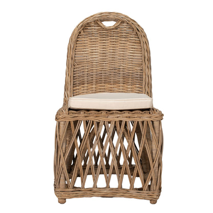 Isabel Rattan Outdoor Dining Chair Set of 2