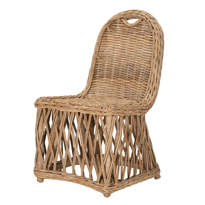 Isabel Rattan Outdoor Dining Chair Set of 2