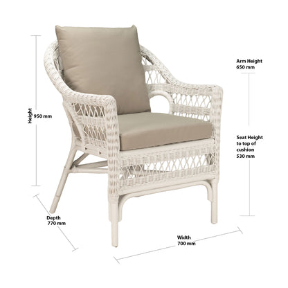 Kingston 3pc Rattan Outdoor Table & Chair Set
