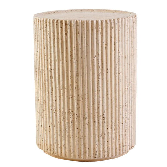 Kos Fluted Stone Side Table