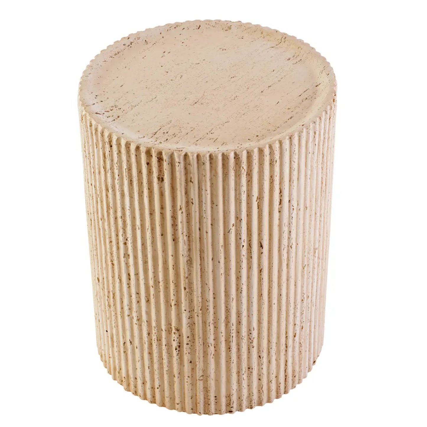 Kos Fluted Stone Side Table