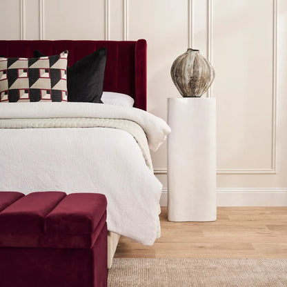 Lucca Large Concrete Plinth - White