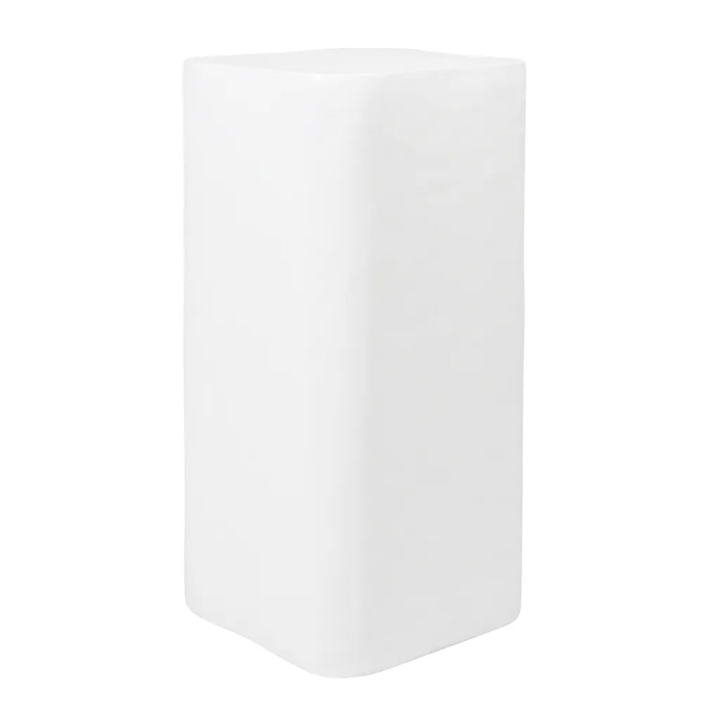 Lucca Medium Concrete Plinth - White