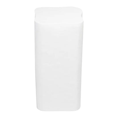 Lucca Medium Concrete Plinth - White