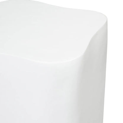 Lucca Medium Concrete Plinth - White