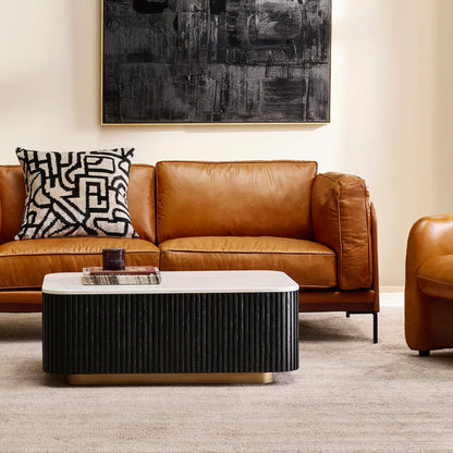 Mason Rectangle Marble Top Coffee Table