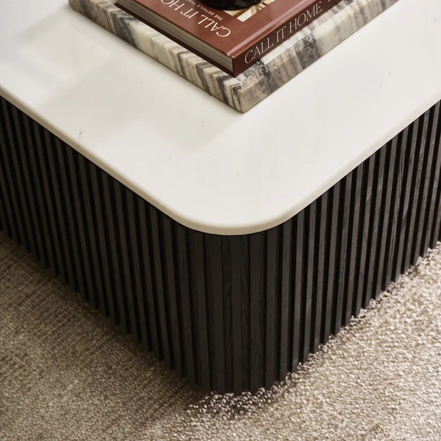 Mason Rectangle Marble Top Coffee Table