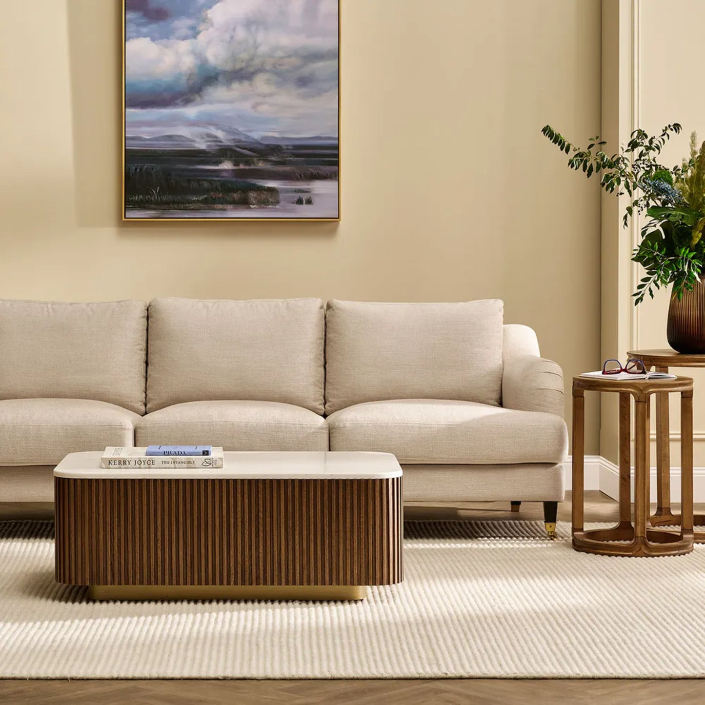 Mason Rectangle Marble Top Coffee Table