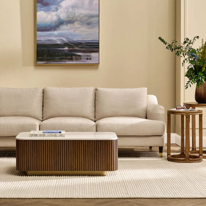 Mason Rectangle Marble Top Coffee Table