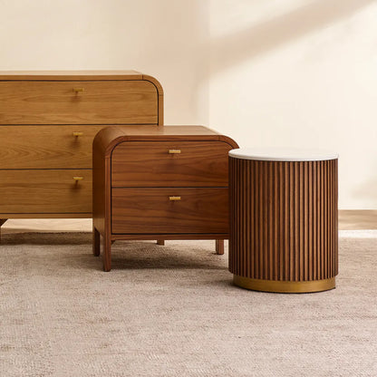 Mason Round Marble Top Side Table